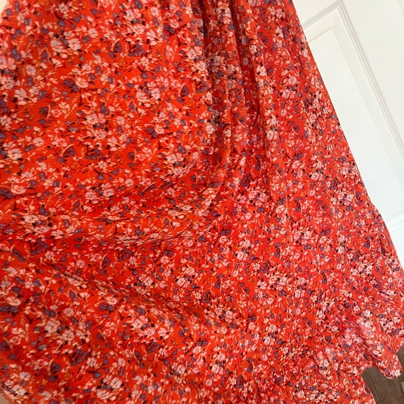 Depend On You Red Cutout Floral Ring Link Maxi Dress NWOT - Picture 13 of 13
